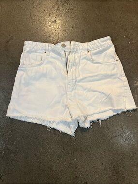 Zara White High Waist Women’s Denim Shorts